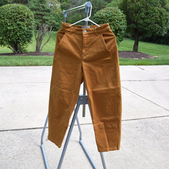Everlane The Barrel Pant Size 2 Mustard Organic Cotton - Picture 1 of 4